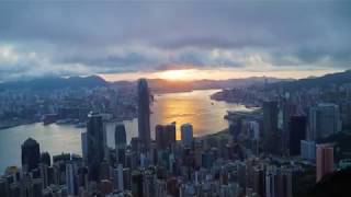 Victoria peak beautiful sunrise in hong ...