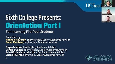 Orientation Part I for First Years 2025 Recording