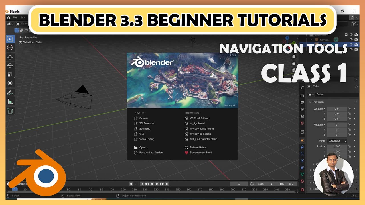 Blender tutorial for beginners | Navigation tools tips and tricks ...