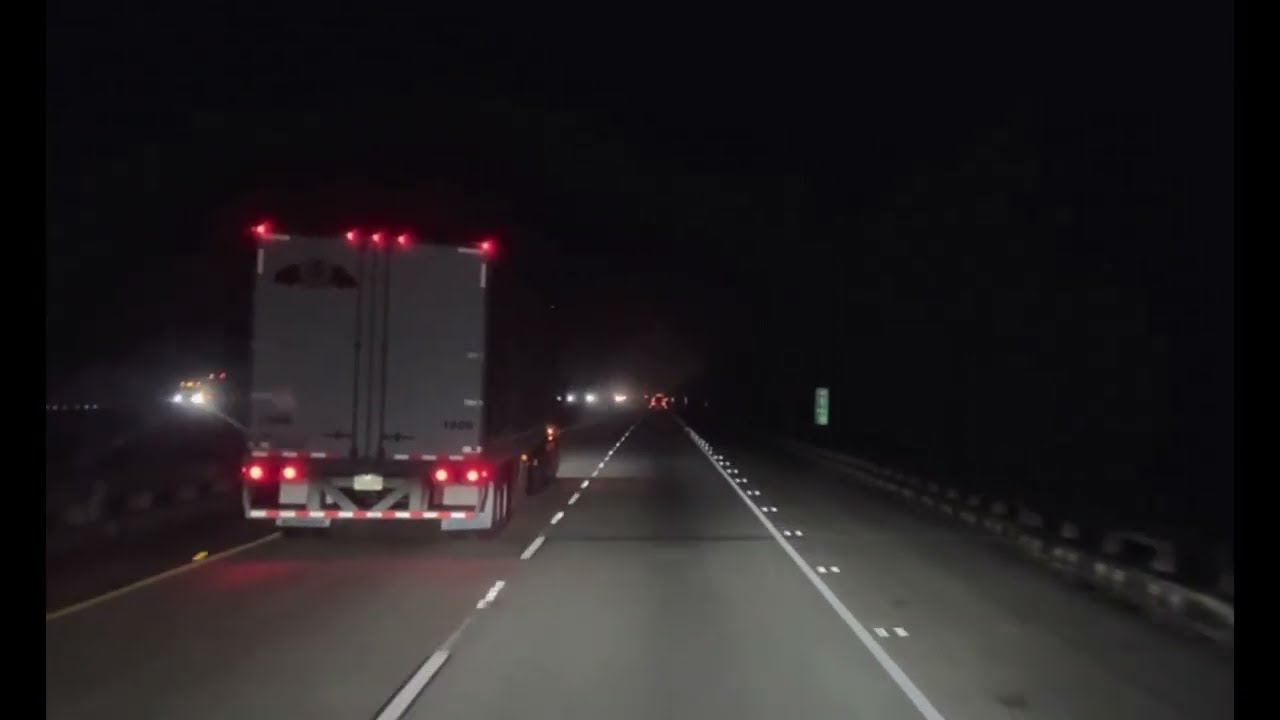 Relaxing Truck Driving ASMR at Night with Alan Watts in Baton Rouge