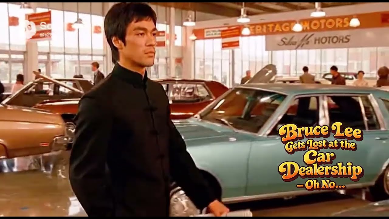 Bruce Lee Gets Lost at the Car Dealership – Oh No… 🚗🌀🐉