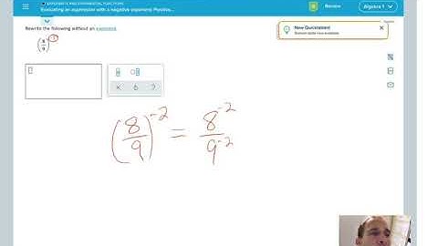 Evaluating an expression with a negative exponent: Positive fraction base