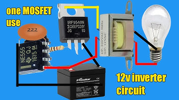 inverter circuit || only one mosfet useing || ne555ic use || simply inverter circuit || electronics