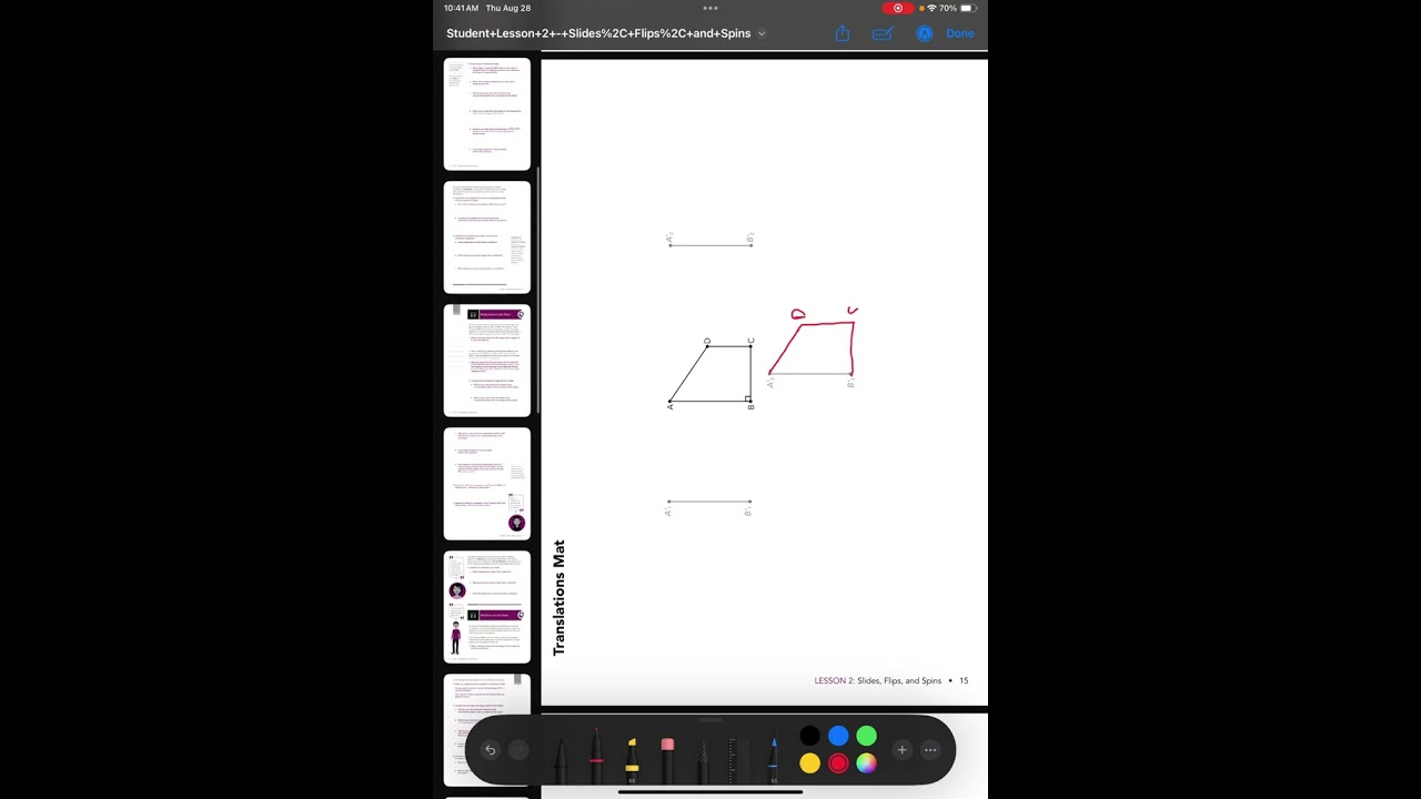 Math 8 - Unit 1 - Topic 1 - Lesson 2 - Rigid Motion Transformations 