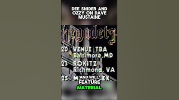 DEE SNIDER AND OZZY ON DAVE MUSTAINE OF MEGADETH #megadeth #ozzyosbourne #deesnider #shorts