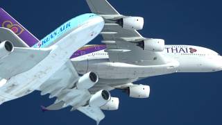 Chasing A380s across the Pacific