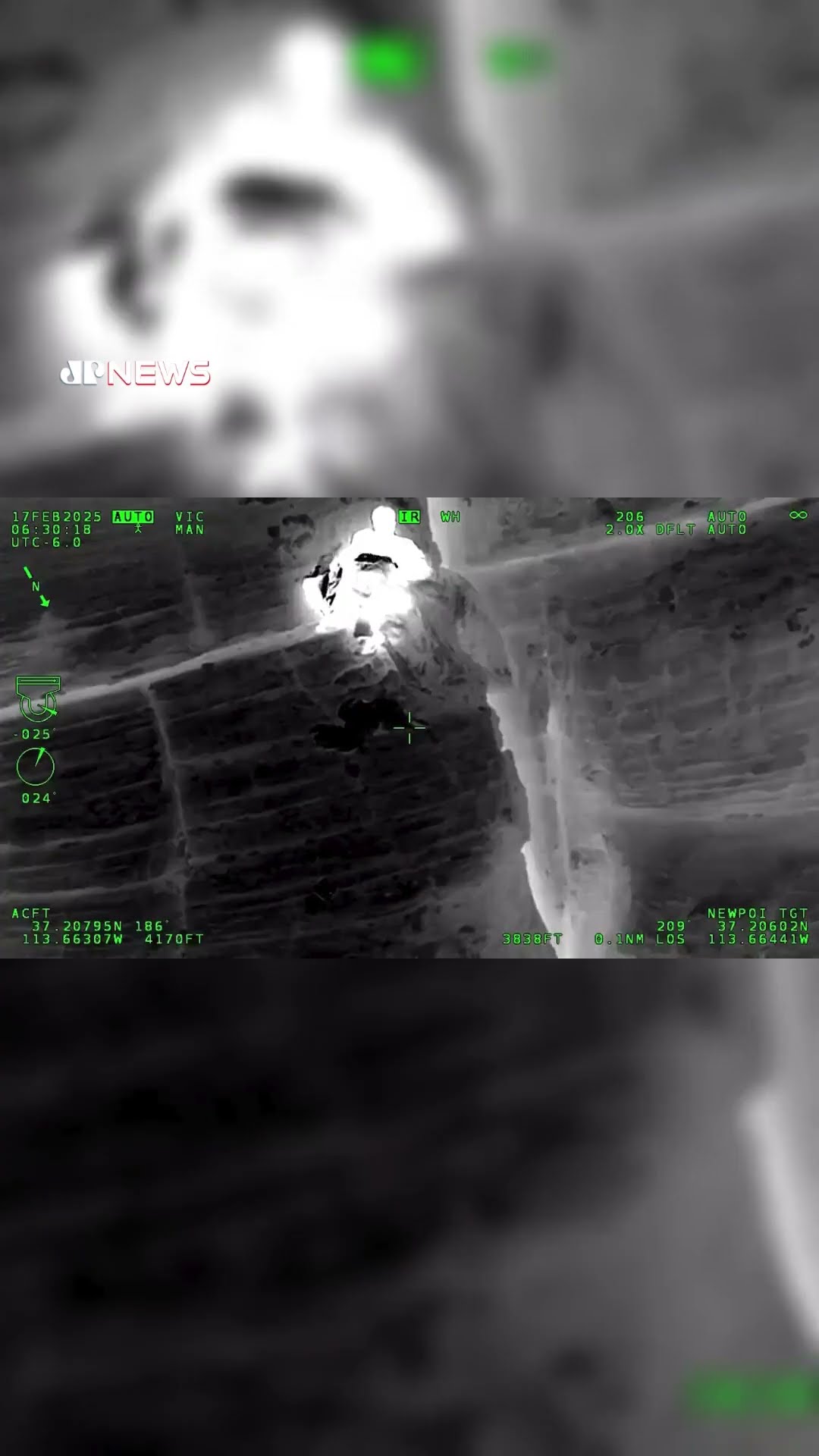Pai e filho são resgatados após passarem a noite presos em penhasco em Utah