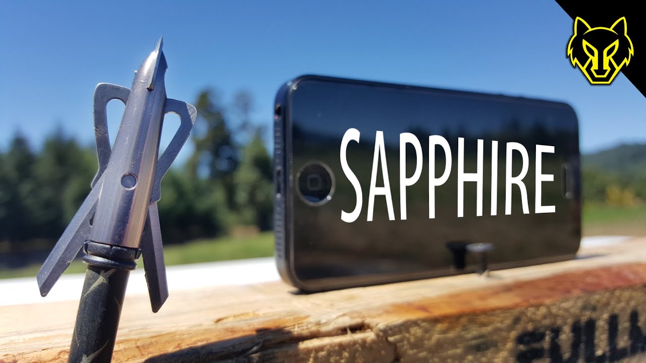 Will a Razor Broadhead Scratch a Sapphire Protected iPhone? - YouTube