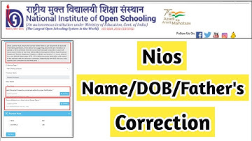 Nios Correction Online | Task Is Helping (NIOS) #nios #correction #name #dob #affidavit