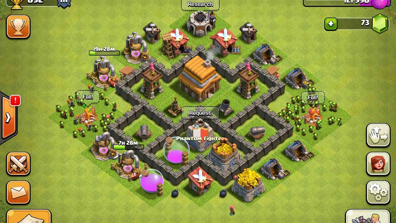 COC BEST TH4 base! 