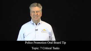Police Promotion Oral Board Tip: 7 Critical Tasks