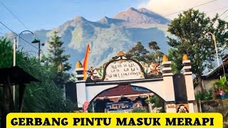 The Morning Atmosphere At The Village Entrance Of Mount Merapi Cool And Peaceful