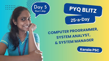 Day 5 of PYQ Blitz: 25-a-Day | Kerala PSC Computer Programmer Exam #click  #studywithclick #kpsc