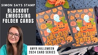 Blackout Embossing Folder Cards Amyr Halloween 2024 Card Series