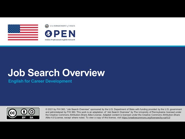 Job Search Overview