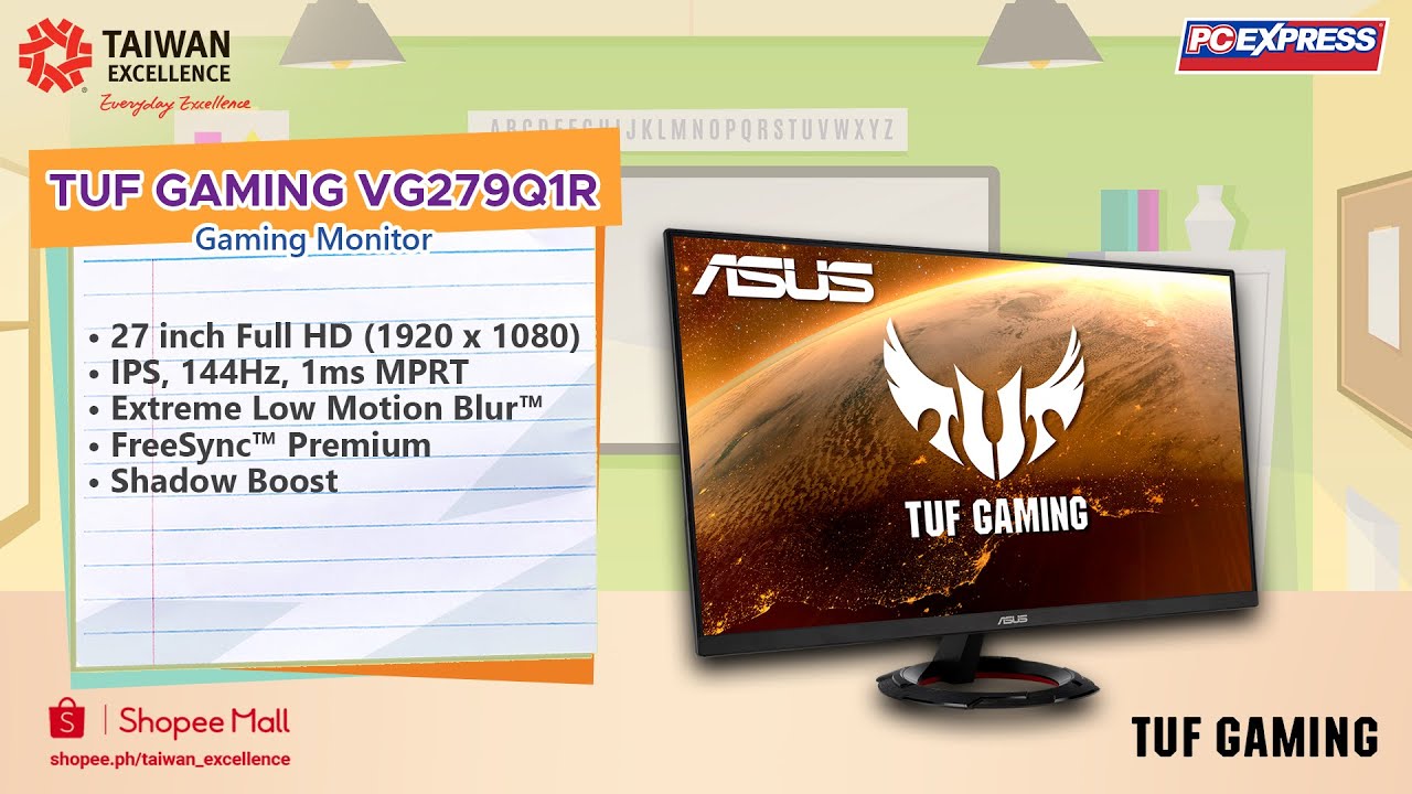 Monitor Asus TUF Gaming 27 VG279Q1R IPS FHD 144Hz 1ms FreeSync Premium