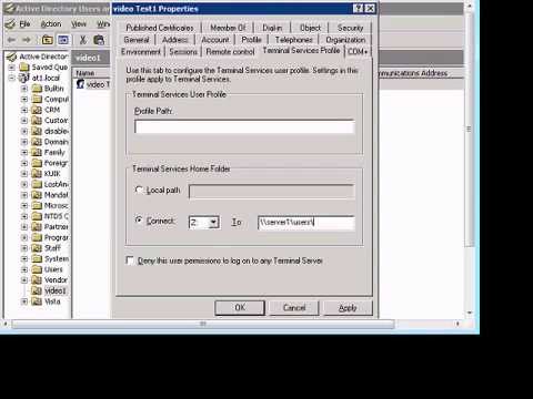 Terminal server home folder UNC path to drive letter