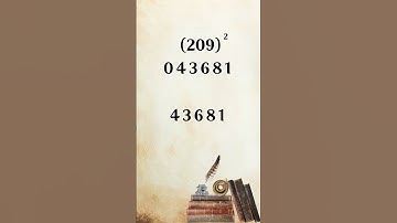 YouTube short- Square of three digit numbers with Ten