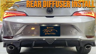 Celebrity Rear Diffuser Install | Acura Integra A-Spec OEM Accessory Upgrade Profile
