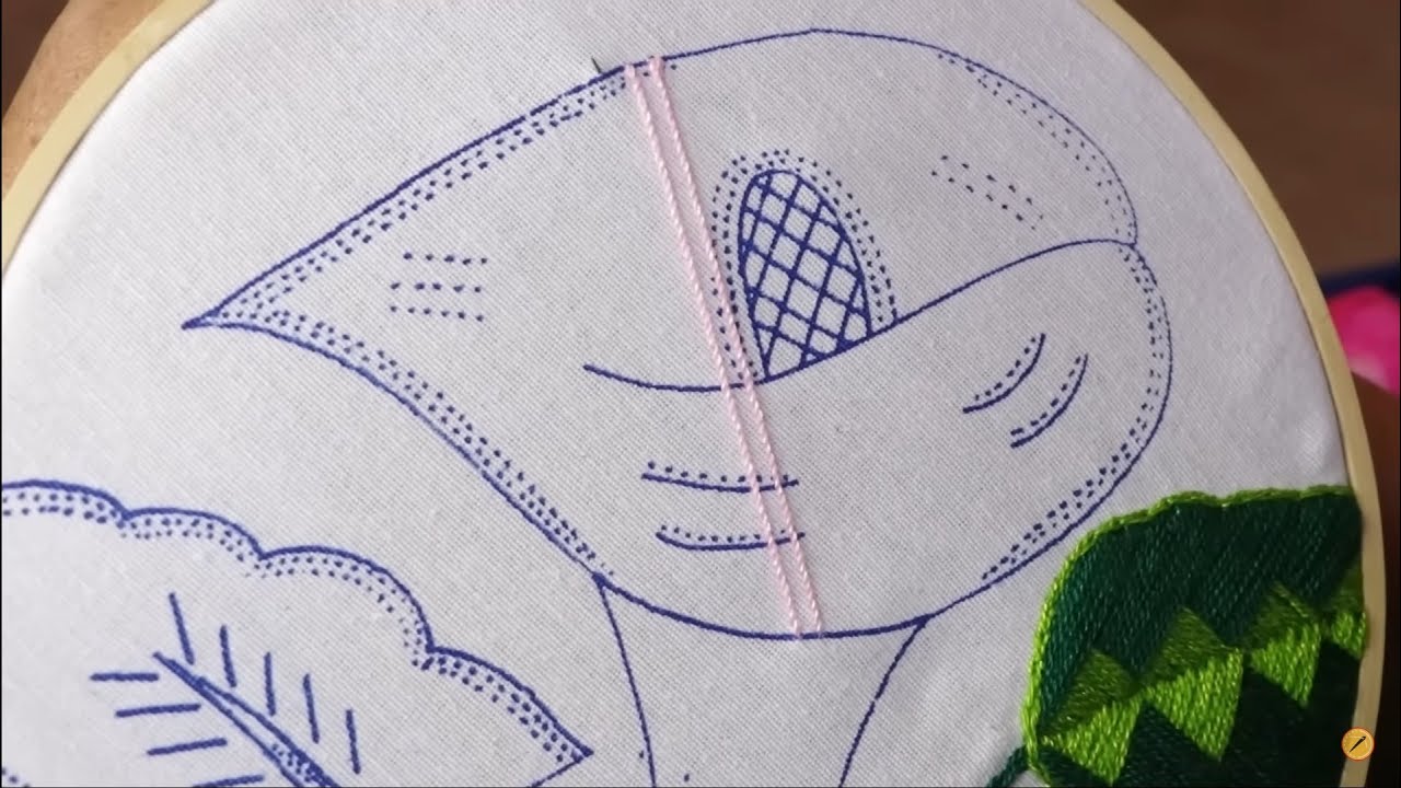 BORDADO FANTASÍA PUNTADA FÁCIL Y RÁPIDA PARA RELLENAR ALCATRAZES | HAND EMBROIDERY FANTASY EASY