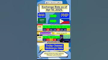 Saudi Riyals to Philippine Peso exchange rate as of Apr 10, 2025. #exchangerate #saudiriyalrate #ofw