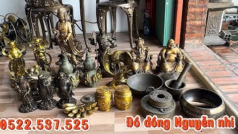 Ngày 5/12 Tượng quan Âm Bồ tát _ Cặp bình đồng _ Cụ cóc to _  #đồcổ #đồđồng#đồđồngNguyễnnhi