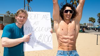 Challenging random people at Muscle Beach  //  ft. Brandon William