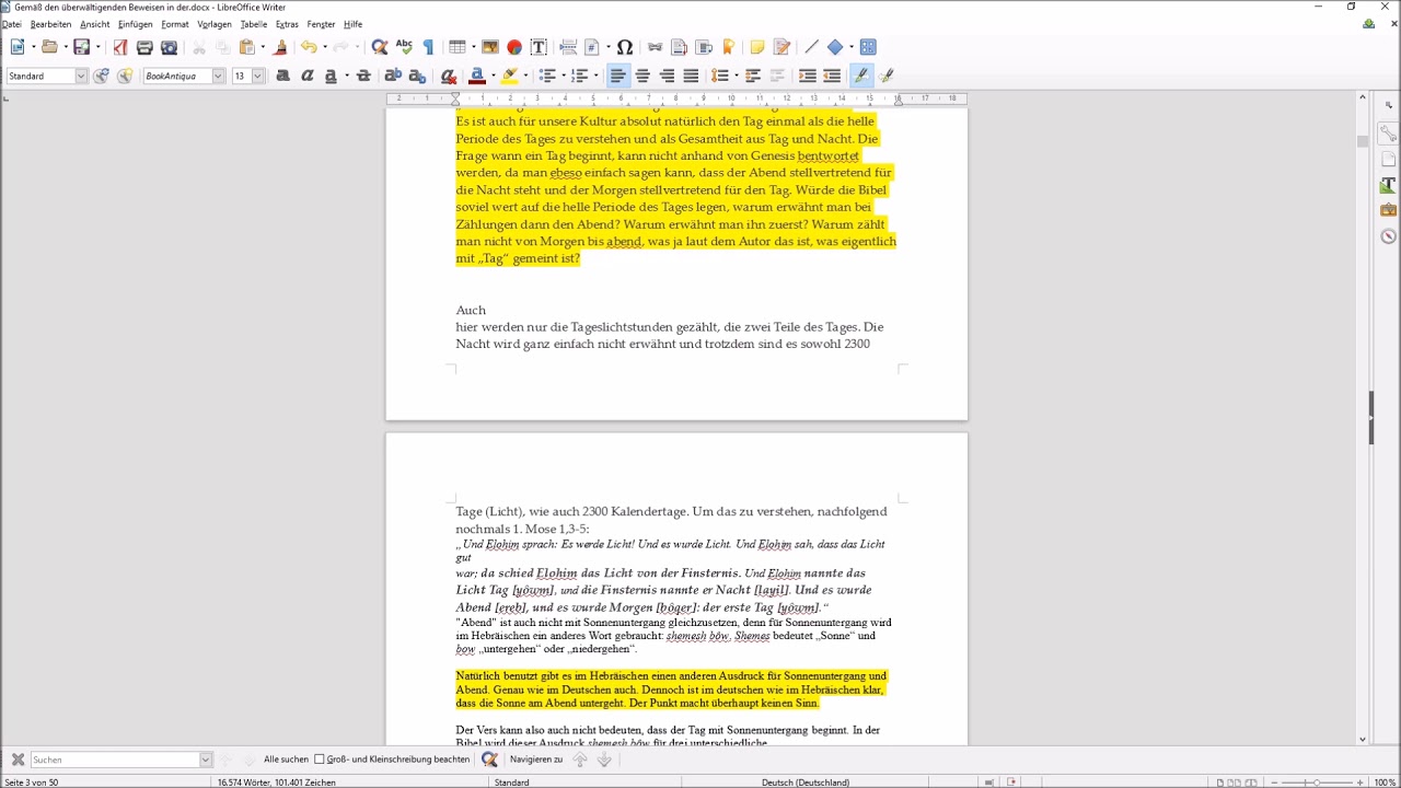 Was Sagt Die Bibel Wann Der Tag Beginnt Pdf Dokument Vorgelesen