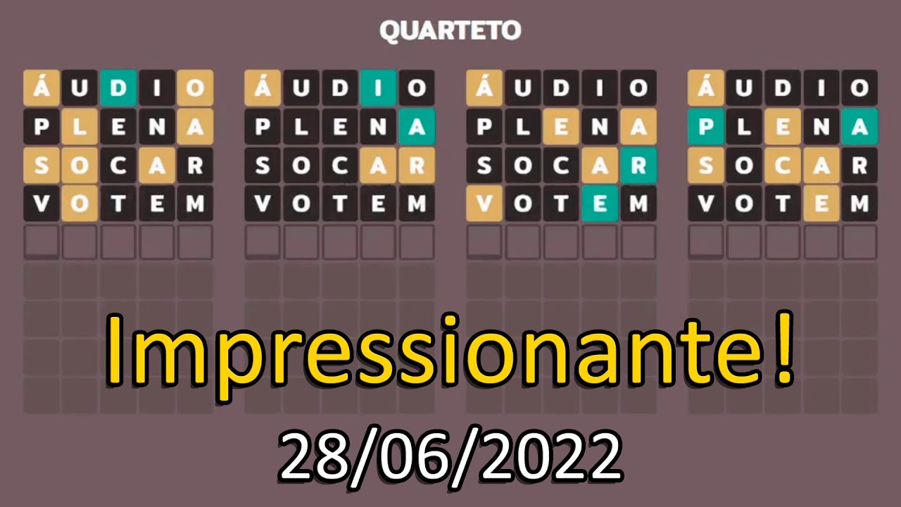 20/06/22) Termo, Dueto e Quarteto. Jogo de Palavras! 