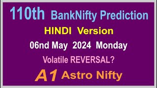 Hindi Version Nifty Bank Nifty Prediction for Monday 6th May 2024 Using Financial Astrology