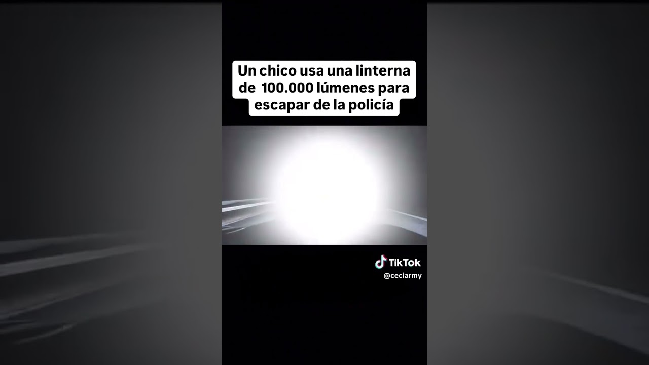 Usan una linterna de 1mil para escapar de la policia