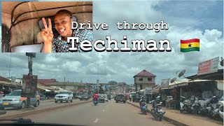 Drive through TECHIMAN TOWN || The Most Busiest Town in South Ghana West Africa