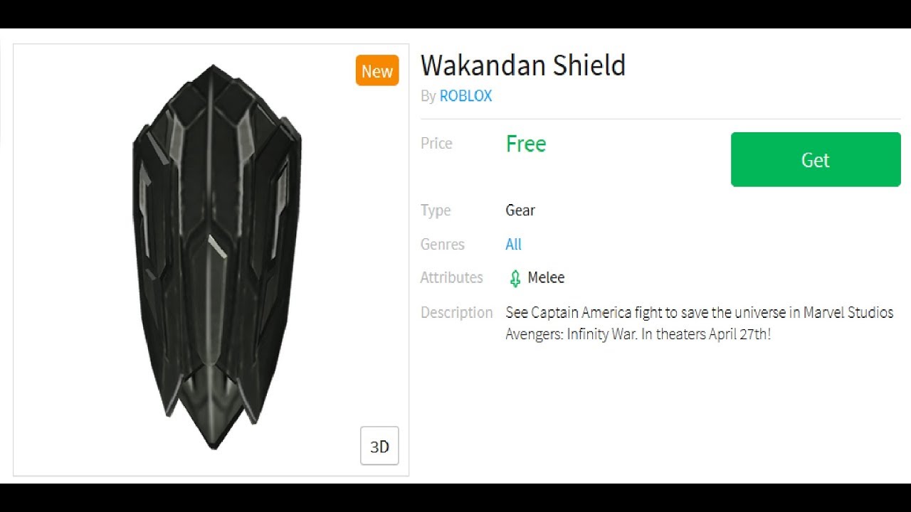 Get New Free Gear Wakandan Shield Roblox Youtube Youtube - how to get free roblox gear