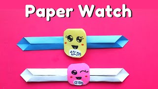 How to make paper watch/ diy paper watch/ origami paper watch