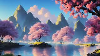 Cherry Blossom Lake  _ Live Wallpaper _ Anime Wallpaper _ 4K Wallpaper screenshot 5