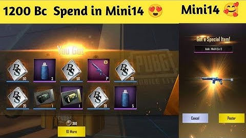 Pubg lite new crate opening 1200 Bc😱 spend in mini 14