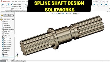 3D SolidWorks Spline Shaft Design and Mirror Feature Tutorial