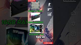Ryzen 5 7500F - RTX 5070 CS2'de 500 FPS Verir Mi? 😱 #cs2 #shorts #gaming #teknoloji #yousi #test