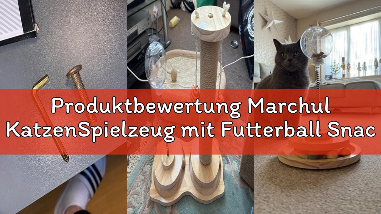 Produktbewertung Marchul KatzenSpielzeug mit Futterball Snackball, Katzen Spielzeug Roller Tracks mi