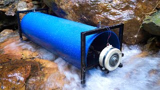 How to make a super powerful archimedes turbine placed under a stream