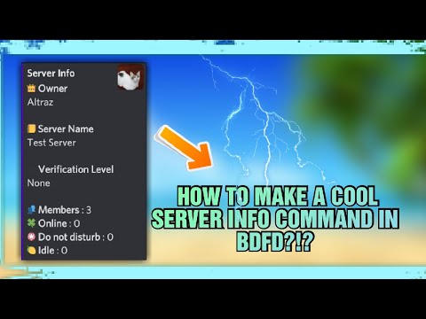 HOW TO MAKE A COOL SERVER INFO COMMAND IN BDFD!? (WORKING! 2022)