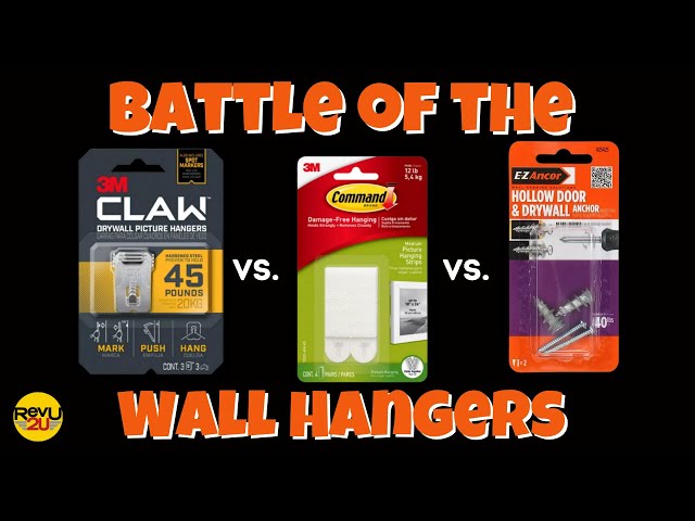 Battle of the Wall Hangers! 3M Claw vs. 3M Command Strips vs. Basic Wall  Anchors! 