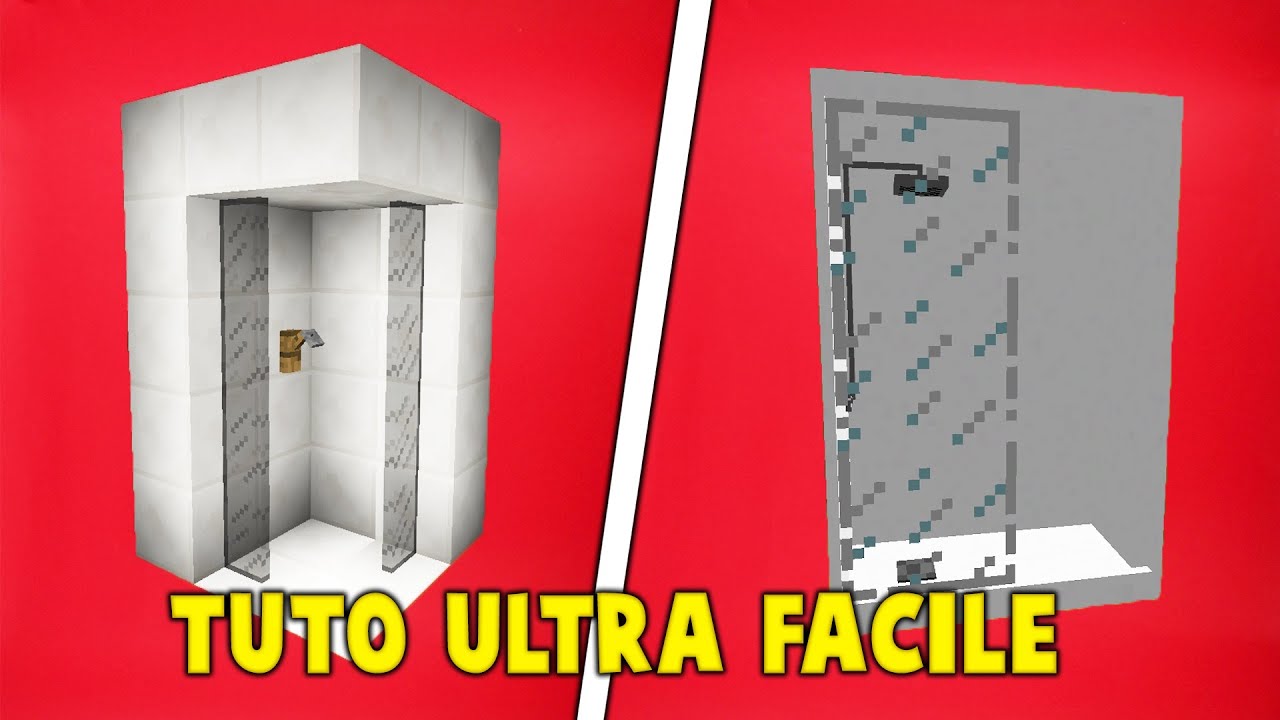 TUTO ULTRA FACILE DE DOUCHE MODERNE DANS MINECRAFT | Tuto Build