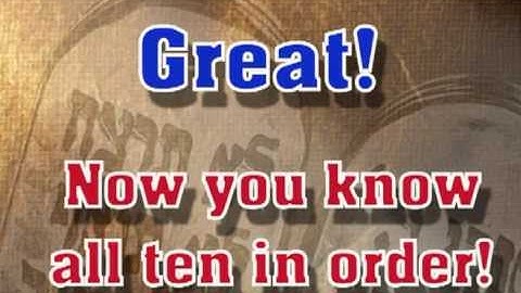 ANIMATED VERSION:Using your hands to learn the 10 commandments