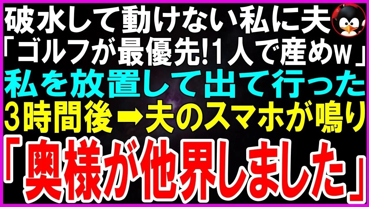 「病院くらい自分で行けるだろう。赤ん坊の一人くらい、一人で産めばいいだろう」...