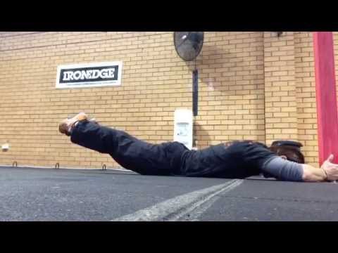 Lying Hip Extensions w Straddle Hold