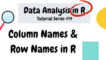 How to find column and row names in R Studio (Data Analysis Basics in R #14)