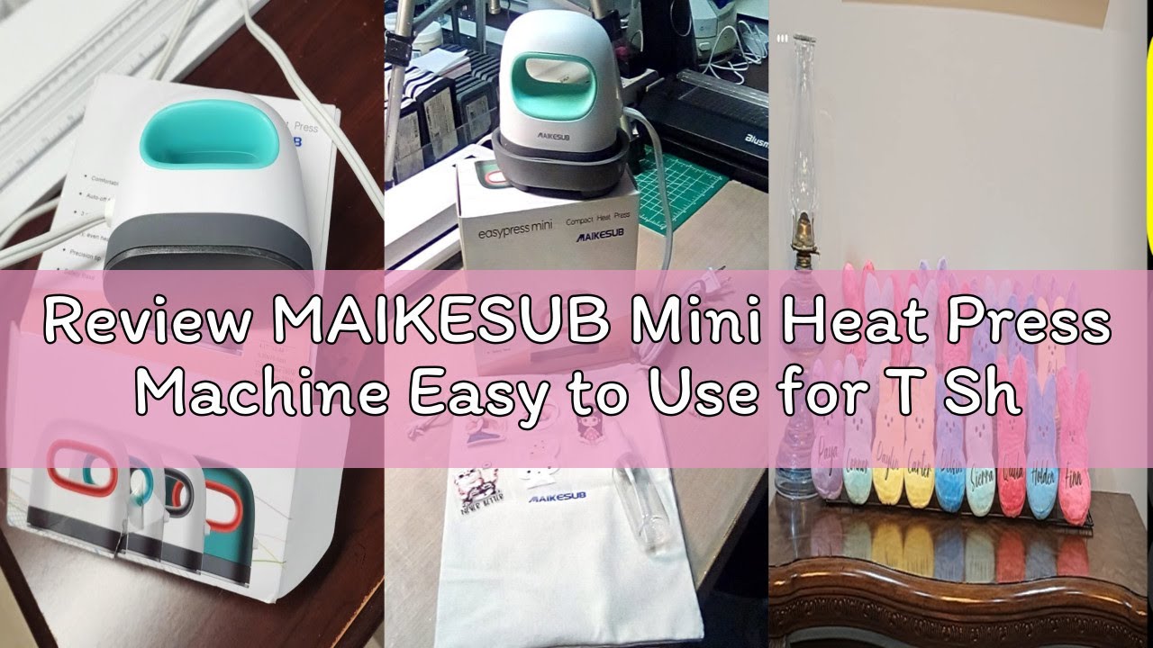 Review MAIKESUB Mini Heat Press Machine Easy to Use for T Shirts Shoes Hats Small HTV Iron on Vinyl
