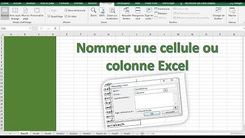 comment nommer une cellule Excel