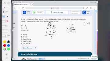 If m is the tens digit of the sum of the two-digit positive integers kr and ms, where k,m, r and s..